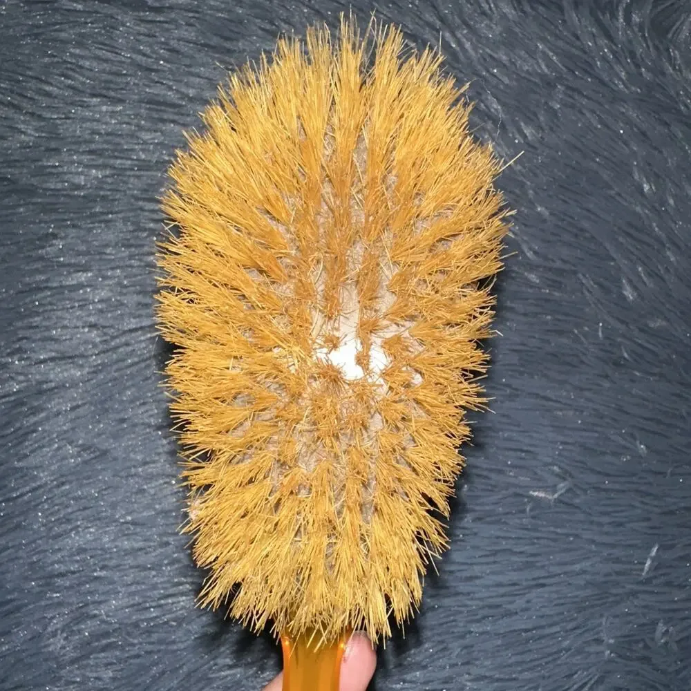 Vintage Art Deco Butterscotch Celluloid Hair Brush
